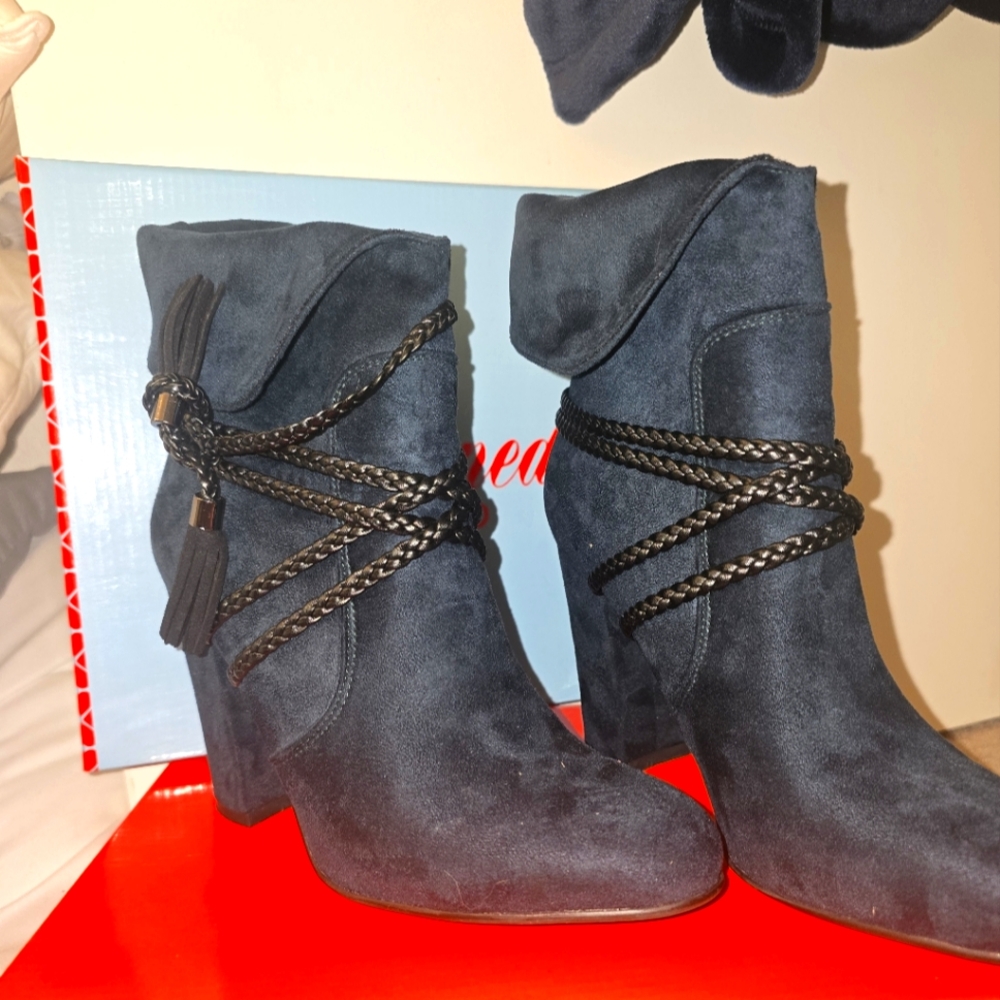 Banned Retro Deep Green Teal bohemian ankle boots